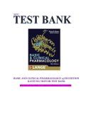 BASIC AND CLINICAL PHARMACOLOGY 15TH EDITION &NewLine;KATZUNG TREVOR TEST BANK 