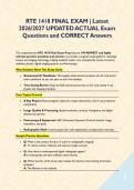 RTE 1418 FINAL EXAM &vert; Latest 2026&sol;2027 UPDATED ACTUAL Exam Questions and CORRECT Answers&NewLine;&NewLine;&NewLine;