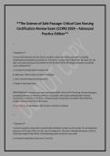 &ast;&ast;The Science of Safe Passage&colon; Critical Care Nursing &NewLine;Certification Review Exam &lpar;CCRN&rpar; 2024 &ndash; Advanced &NewLine;Practice Edition&ast;