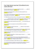Class D Water Operator License Exam TCEQ verified with correct &NewLine;answers 2026 version