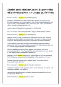 Erosion and Sediment Control Exam verified &NewLine;with correct answers A&plus; Graded 2026 version