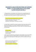HESI Mental Health RN Exam Review 2026 &vert; Versions 1&ndash;3 &vert; Verified Questions & Answers