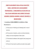 CDMP EXAM 2026 &ndash; COMPLETE TEST BANK WITH 200 REAL QUESTIONS & CORRECT DETAILED ANSWERS &lpar;VERIFIED&comma; GRADED A&plus;&rpar;&NewLine;&NewLine;