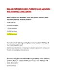 SCI 225 Pathophysiology Midterm Exam Questions and Answers&vert; Latest Update