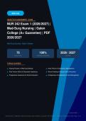 NUR 242 Med-Surg Nursing Exam 1 Galen College Actual Exam 2026&sol;2027 &ndash; Complete Exam-Style Questions & Answers &vert; 100&percnt; Certified Verified &ndash; Pass Guaranteed &ndash; A&plus; Graded