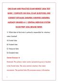 CNS EXAM 2026 &ndash; COMPLETE TEST BANK WITH 200 REAL QUESTIONS & CORRECT DETAILED ANSWERS &lpar;VERIFIED&comma; GRADED A&plus;&rpar;&NewLine;&NewLine;