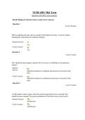 NURS 6501 NURS 6501 Advanced Pathophysiology Midterm Exam Questions and Correct Answers 2026&sol;27 Updated 