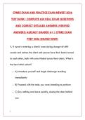 CPNRE EXAM 2026 &ndash; COMPLETE TEST BANK WITH 200 REAL QUESTIONS & CORRECT DETAILED ANSWERS &lpar;VERIFIED&comma; GRADED A&plus;&rpar;&NewLine;&NewLine;