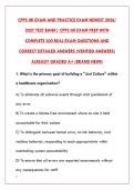 CPPS IHI EXAM 2026 &ndash; COMPLETE TEST BANK WITH 300 REAL QUESTIONS & CORRECT DETAILED ANSWERS &lpar;VERIFIED&comma; GRADED A&plus;&rpar;&NewLine;&NewLine;