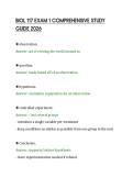 BIOL 117 EXAM 1 COMPREHENSIVE STUDY &NewLine;GUIDE 2026