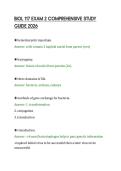 BIOL 117 EXAM 2 COMPREHENSIVE STUDY &NewLine;GUIDE 2026