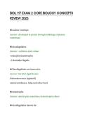 BIOL 117 EXAM 2 CORE BIOLOGY CONCEPTS &NewLine;REVIEW 2026 