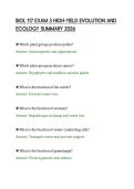 BIOL 117 EXAM 3 HIGH-YIELD EVOLUTION AND &NewLine;ECOLOGY SUMMARY 2026 