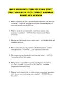 NYPD SERGEANT COMPLETE EXAM STUDY &NewLine;QUESTIONS WITH 100&percnt; CORRECT ANSWERS &vert; &NewLine;BRAND NEW VERSION