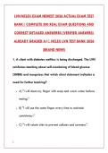 LVN NCLEX EXAM &ndash; LATEST 2026 COMPLETE TEST BANK &vert; 500 REAL EXAM QUESTIONS &plus; CORRECT DETAILED ANSWERS & RATIONALES &vert; ALREADY GRADED A&plus; &lpar;BRAND NEW&excl;&excl;&rpar;