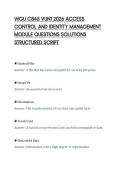 WGU C845 VUN1 2026 ACCESS&NewLine;CONTROL AND IDENTITY MANAGEMENT&NewLine;MODULE QUESTIONS SOLUTIONS&NewLine;STRUCTURED SCRIPT