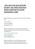WGU C845 VUN1 2026 NETWORK&NewLine;SECURITY AND THREAT MITIGATION&NewLine;REVIEW QUESTIONS SOLUTIONS&NewLine;PROFESSIONAL GUIDE