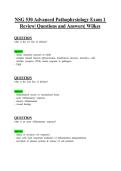 NSG 530 Advanced Pathophysiology Exam 1 Review&vert; Questions and Answers&vert; Wilkes 2026&sol;27 Updated