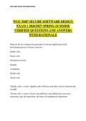 WGU D487 SECURE SOFTWARE DESIGN &NewLine;EXAM 1 2026&sol;2027 SPRING-SUMMER &NewLine;VERIFIED QUESTIONS AND ANSWERS &NewLine;WITH RATIONALE