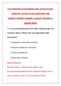 PALS PEDIATRIC EXAM &ndash; LATEST 2026 COMPLETE TEST BANK &vert; 200 REAL EXAM QUESTIONS &plus; CORRECT DETAILED ANSWERS & RATIONALES &vert; ALREADY GRADED A&plus; &lpar;BRAND NEW&excl;&excl;&rpar;