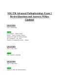NSG 530 Advanced Pathophysiology Exam 2 Review&vert;Questions and Answers&vert; Wilkes &vert;Updated