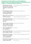 Comprehensive Guide to Maternal and Child Healthcare - Pregnancy Labor and Postpartum Nursing - Verified Questions and Answers - A&plus; Guaranteed Success Exam Prep