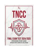 TNCC final exam test 2024&sol;2025 open book updated with complete solution