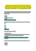 Virginia Contractors Study Guide 2026 A & B License Questions and 100&percnt; Verified Answers Graded A&plus;