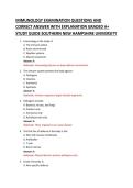 IMMUNOLOGY EXAMINATION QUESTIONS AND &NewLine;CORRECT ANSWER WITH EXPLANATION GRADED A&plus; &NewLine;STUDY GUIDE