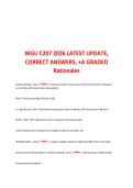 WGU C207 2026 Latest Update Correct Answers &plus; A Graded Rationales