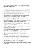 GFA 1000 - WRITTEN TEST PREP QUESTIONS WITH VERIFIED ANSWERS