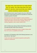 CON 3900 FINAL EXAM AND PRACTICE EXAM NEWEST &NewLine;2026 TEST BANK&vert; CON 3900 FINALEXAM PREP WITH &NewLine;COMPLETE 400 REAL EXAM QUESTIONS AND CORRECT &NewLine;VERIFIED ANSWERS&sol; ALREADY GRADED A&plus; 