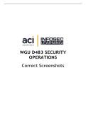 WGU D483 SECURITY OPERATIONS Complete Solution&vert; Latest Update&vert; Guaranteed Pass