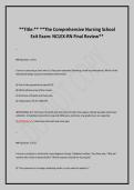 &ast; &ast;&ast;The Comprehensive Nursing School &NewLine;Exit Exam&colon; NCLEX-RN Final Review&ast;&ast;