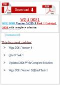 WGU D081 Version 5 QBM3 Task 1 Updated 2026 with Complete Solution A&plus;&NewLine;