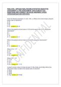 WGU C784 - APPLIED HEALTHCARE STATISTICS OBJECTIVE &NewLine;ASSESSMENT & PRE-ASSESSMENT 2026 EXAM&sol;ACTUAL &NewLine;QUESTIONS AND CORRECT DETAILED ANSWERS LATEST &NewLine;VERSION&vert;BRAND NEW&lbrace;REVISED&rcub;