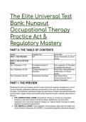 2026&sol;2027 The Elite Universal Test Bank&colon; Nunavut Occupational Therapy Practice Act & Regulatory Mastery &lpar;40&plus; Q&A &plus; Rationales&rpar;