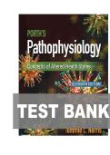 TEST BANK FOR Porth's Pathophysiology&colon; Concepts of Altered Health States Eleventh&comma; North American Edition by Tommie L&period; Norris ISBN&colon;978-1975176846 COMPLETE GUIDE WITH RATIONALES 100&percnt; VERIFIED A&plus; GRADE ASSURED&excl;&excl;&excl;&excl;&excl;NEW LATEST UPDATE&excl;&excl;&excl;&excl;&excl;