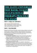 2026&sol;2027 Elite Yukon Occupational Therapy Practice Act&colon; Comprehensive Test Bank & Jurisprudence Mastery