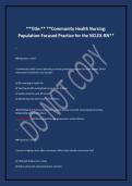 &ast;&ast;Community Health Nursing&colon; &NewLine;Population-Focused Practice for the NCLEX-RN&ast;&ast;