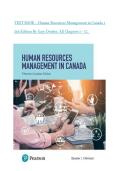 TEST BANK - Human Resources Management in Canada 15th Edition By Gary Dessler&comma; All Chapters 1 - 17&comma; Complete Newest Version