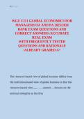 WGU C211 Global Economics for Managers OA and PA 2025&sol;2026 Bank Exam Questions and Correct Answers with Frequently Tested Questions and Rationales A&plus;