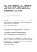 WGU C963 TFN1 TASK 3 BILL OF RIGHTS&NewLine;AND CIVIL RIGHTS ACT ANALYSIS 2026&NewLine;COMPLETE SOLUTION SET