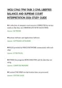 WGU C963 TFN1 TASK 3 CIVIL LIBERTIES&NewLine;BALANCE AND SUPREME COURT&NewLine;INTERPRETATION 2026 STUDY GUIDE