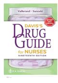 TEST BANK FOR Davis's Drug Guide for Nurses Nineteenth Edition by April Hazard Vallerand&comma; Cynthia A&period; Sanoski&period; ISBN&colon; ISBN&colon;9781719652926 COMPLETE GUIDE ALL CHAPTERS COVERED 100&percnt; VERIFIED A&plus; GRADE ASSURED&excl;&excl;&excl;&excl;&excl;NEW LATEST UPDATE&excl;&excl;&excl;&excl;&excl;