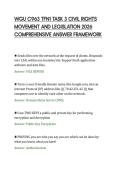 WGU C963 TFN1 TASK 3 CIVIL RIGHTS&NewLine;MOVEMENT AND LEGISLATION 2026&NewLine;COMPREHENSIVE ANSWER FRAMEWORK
