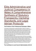 Elite Administrative & Judicial Competency in Wales&colon; Complete 2026&sol;2027 Synthesis & Statutory Framework Guide
