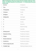 Maternal Newborn Nursing Comprehensive Study Guide for Final Exam - Verified Questions and Answers - A&plus; Guaranteed Success Exam Prep