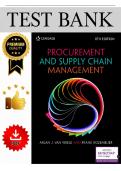 Test Bank &mdash; Procurement and Supply Chain Management&comma; 8th Edition &lpar;Van Weele&comma; Rozemeijer&comma; 2022&rpar; &vert; All Chapters 1-15 Covered