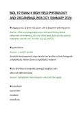 BIOL 117 EXAM 4 HIGH-YIELD PHYSIOLOGY &NewLine;AND ORGANISMAL BIOLOGY SUMMARY 2026